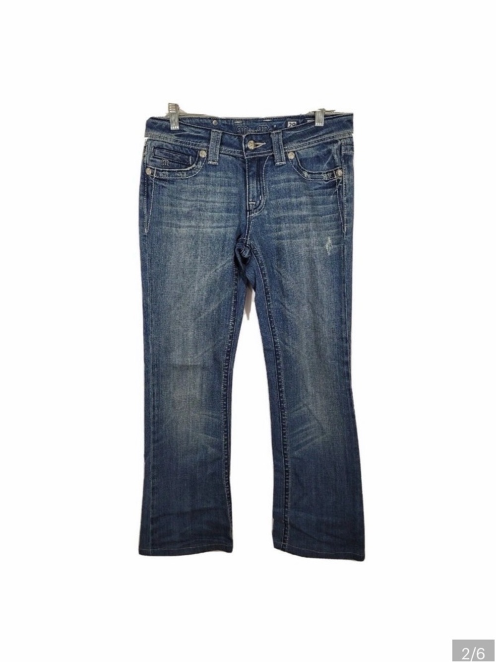 Miss Me‎ SIZE 31 fleur De Lis pockets Signature Rise Boot Jeans JP436gce